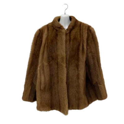  Furs of Distinction by Hodders Womens  Size L Fur Coat Brown 