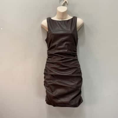 White Fox Womens  Size S Bodycon Dress Brown 