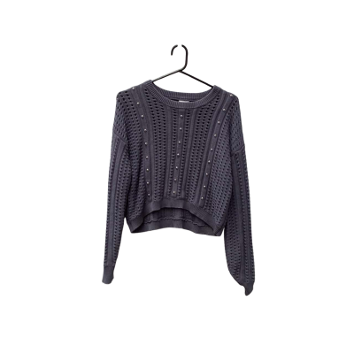  sybilla-Womens  Size L Cropped studded  Jumper Blue 