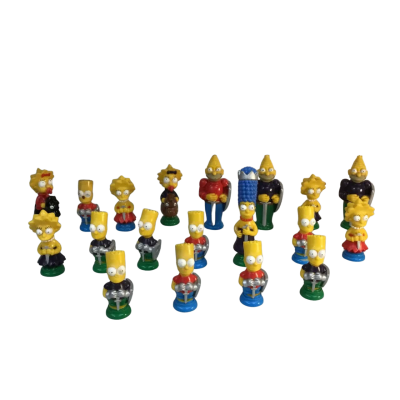Simpsons Chess Pieces as pictured Approx 4 x 7 cm