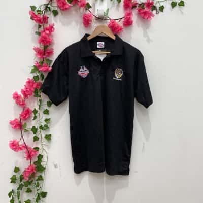 AFL Mens  Size XL Polo Shirt Black  