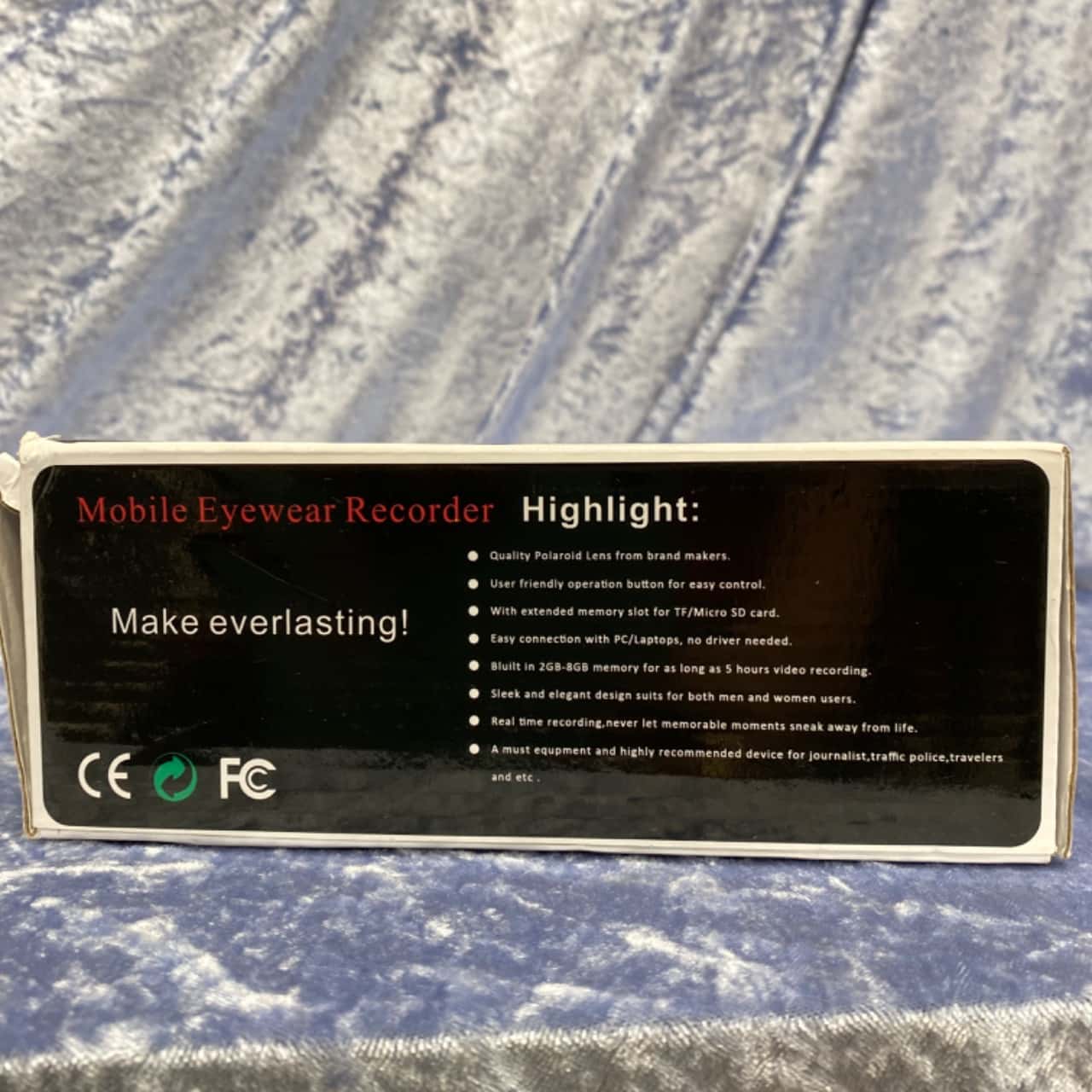 Mens Mobile Eyewear Recorder Glasses