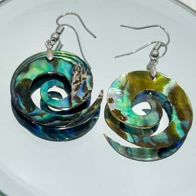 Paua Spiral Earrings 