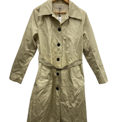 AERE Womens  Size 10 ORGANIC COTTON Trench Coat Natural RRP $250.00