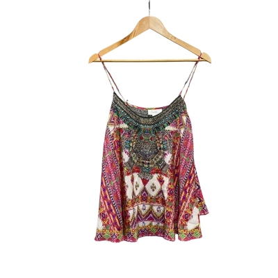 Camilla Womens  Size 1 Shoestring Strap Top Multicoloured 