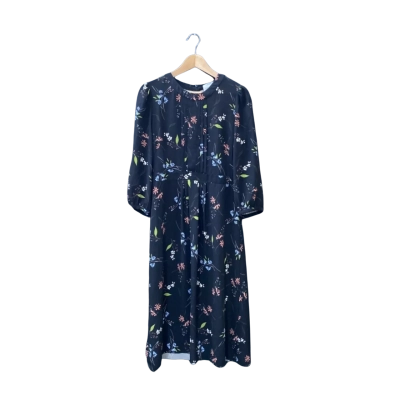 Veronika Maine Size 10 Casual Dress Black/Floral/Multicoloured/Pattern 