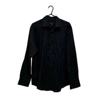  Pronto Uomo Mens  Size 34 / 35 Business Shirt / Long Sleeve Shirt Black  