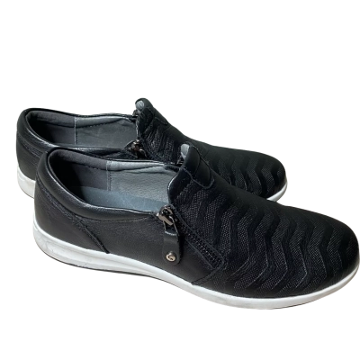 Supersoft By Diana Ferrari Black Leather Sneakers Size 8C 