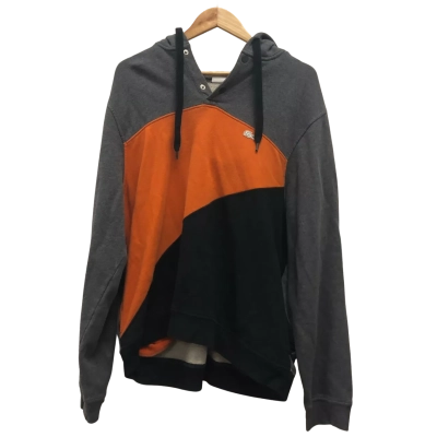 Lacoste Womens  Size 8 Hoodie Black  / Grey / Orange 