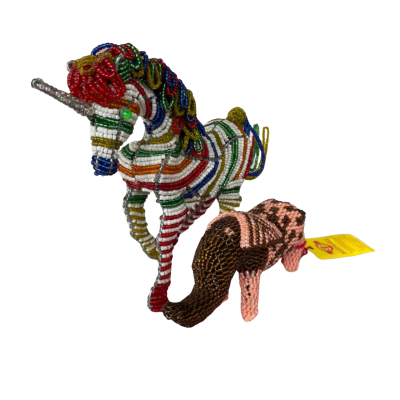 MONKEYBIZ South African Beaded Unicorn & Elephant 