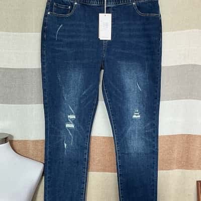 Threadz Womens  Size XXL Stretch Jeans Blue 