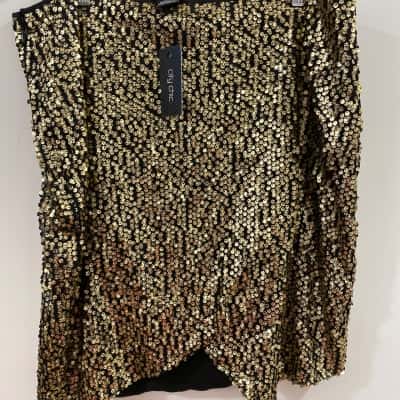 City Chic Womens  Size 16 Black  / Gold 