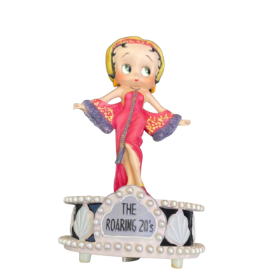 Betty Boop Music Figurine 1998 / dark pink dress
