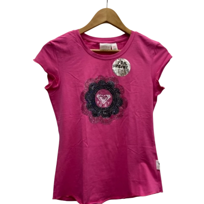 Roxy Girls Size 8L Tops & T-shirts Hot Pink  