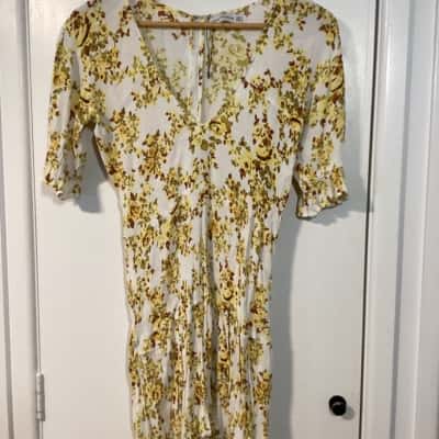 Faithfull The Brand BNWOT  Size 8 Cream / Floral / White / Yellow 