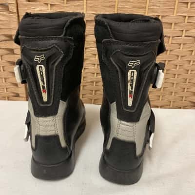 Pair Youth Fox Racing Comp 5K motocross riding boots bottles black kids boys girls enfant 