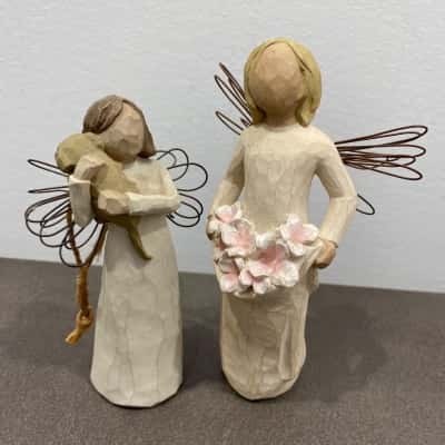 Willow Tree Sculpted Figure - Angel of Friendship & Angel of Spring