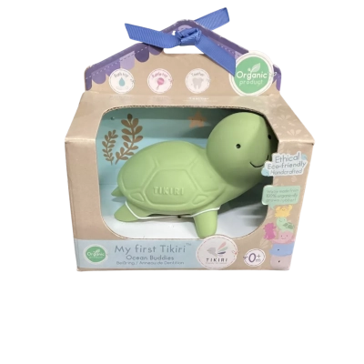 NEW - Tikiri Turtle Ocean Buddies Rattle Teether  Green 