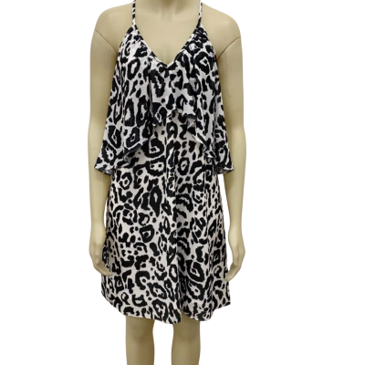 Honey and Beau Womens  Leopard print Size 8 Black  / White 