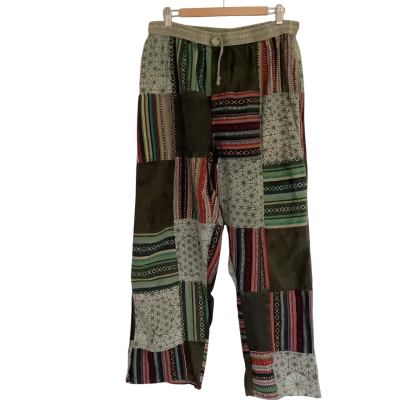Made in Nepal, Patchwork Hippie Pants. 