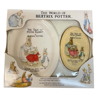 The World of Beatrix Potter & Frederick Warne & Co. Soap & Ceramic Dish Gift Set