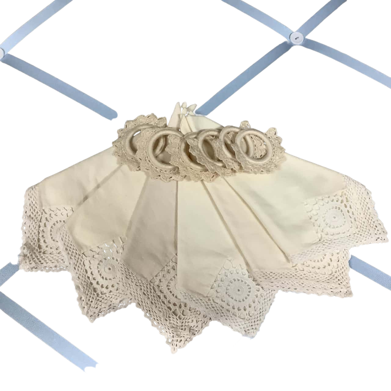 REDUCED***6 Beautiful Embroidered Napkins with 6 Embroidered Napkin