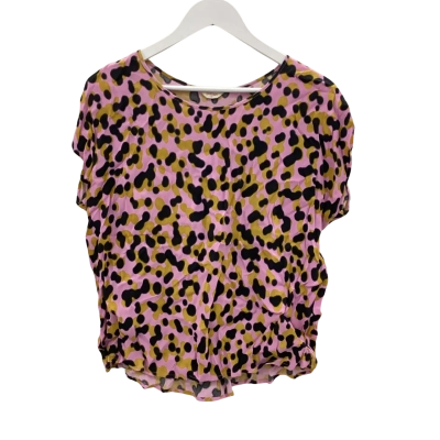 Gorman Womens  Size 12 Short Sleeve Top Animal print / Pink  