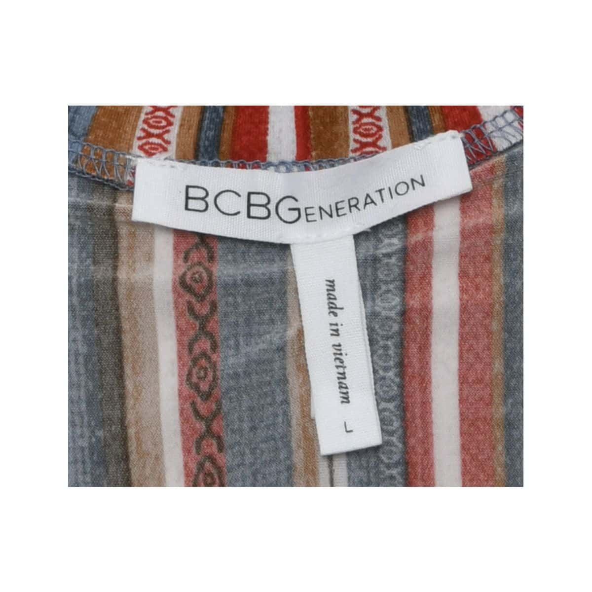 BCB Generation Womens Size XL Striped Long Tee Multicoloured (s)