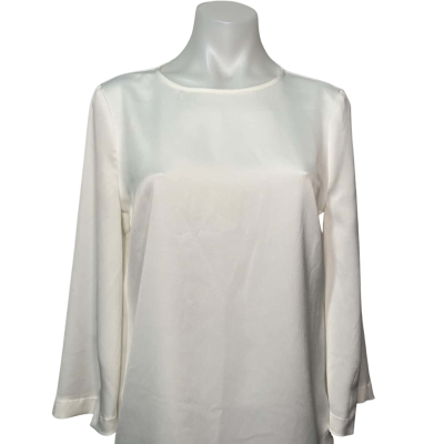 Selected Femme white loose long sleeve shirt, size 34