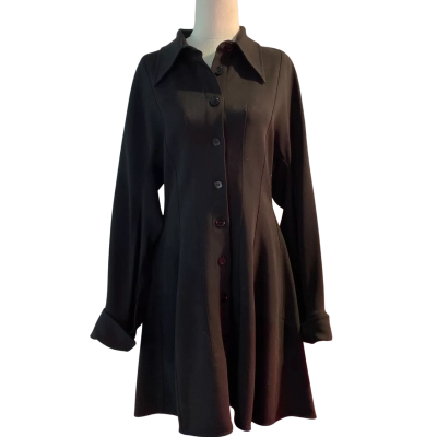 Scanlan Theodore Women's  Size 8 Long Sleeve Dress / Shirt Dress / Work Dress Black  