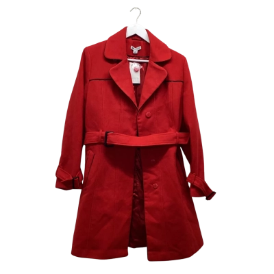 Rockmans Red Belted Coat Size 14 Trench Style Coat BNWT