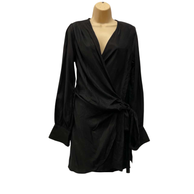 Winona Aquila  Womens  Size 12 Wrap Dress Black  