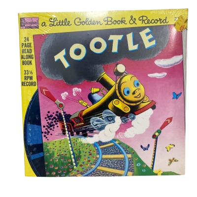 Disney Golden Book & Vinyl Record-Tootle 
