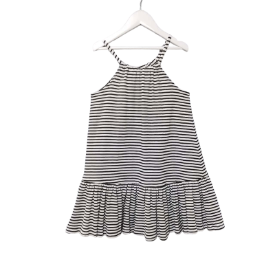 Seed Heritage Kids  Size 7 Black, Gold and White Striped Halter Dress