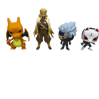 3 Funko Pops and 1 Figurine 