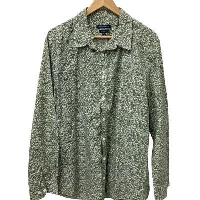 Sportscraft Mens  Size XL Long Sleeve Shirt Green / White 