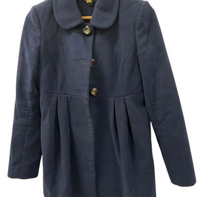 Forever New navy blue polyester coat, Size 8