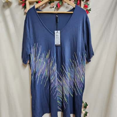 Womens Taking Shape Indigo Tunic Top Size 18 RRP $139.95