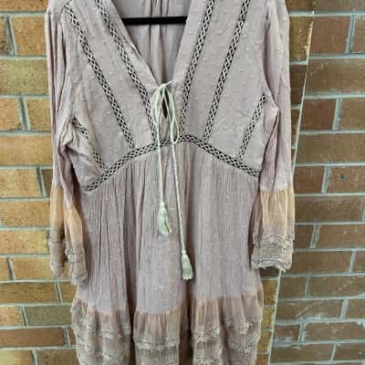 Little Coquille  Womens  Size 12 Midi Dress Pink  