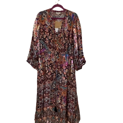 BNWT Taking Shape Virtuelle Womens Size 20 Multicoloured Boho Waist Tie Dress RRP$189.99