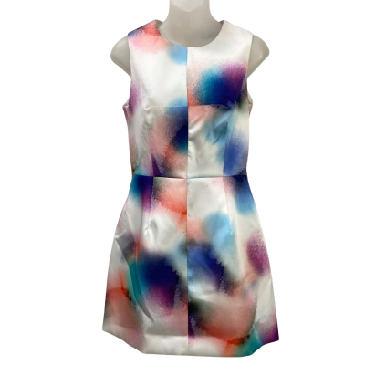 Brand New - French Connection - Womens Soft Spray Sleeveless Flared Dress - Size 10UK - Tampa Multi (RRP £150)
