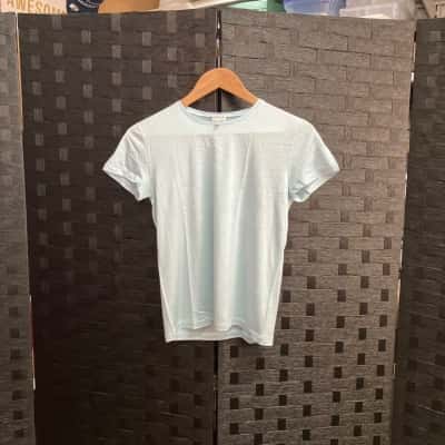 Armani Womens  Size 44 Short Sleeve Shirt Blue 