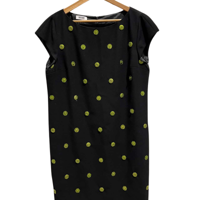 Moschino Womens  Size M Short Sleeve Dress  Black  