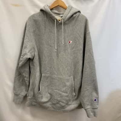 Champion Mens Size L Hoodie Grey 