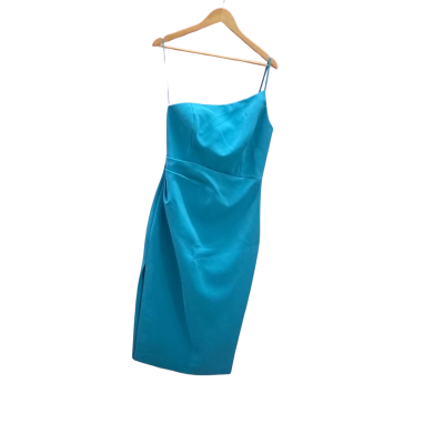 Mossman Womens  Size 10 Shoestring Strap Dress Blue 