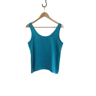 Eleanor Lucus  Women's  Size 14 Sleeveless Top Turquoise 