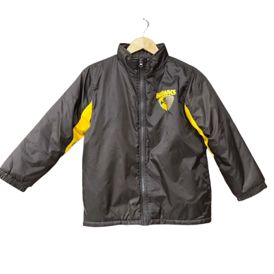 AFL Kids Size 14 Hawthorn Puffer Jacket