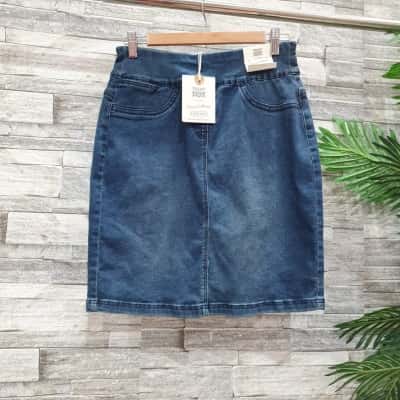 Rivers Womens  Size 10 Denim Skirt / Midi Skirt Blue 