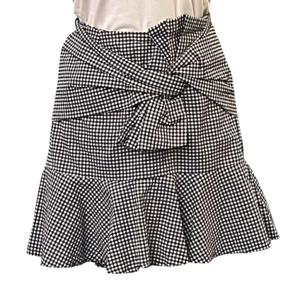 Seed Heritage Womens Size 8 Mini Skirt Black/Checked/White