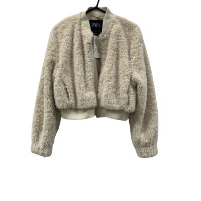 ZARA FLUFFY WAIST JACKET. SIZE S